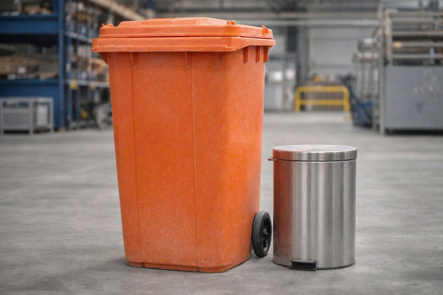 Chọn thùng rác cho nhà xưởng: Nhựa hay kim loại?